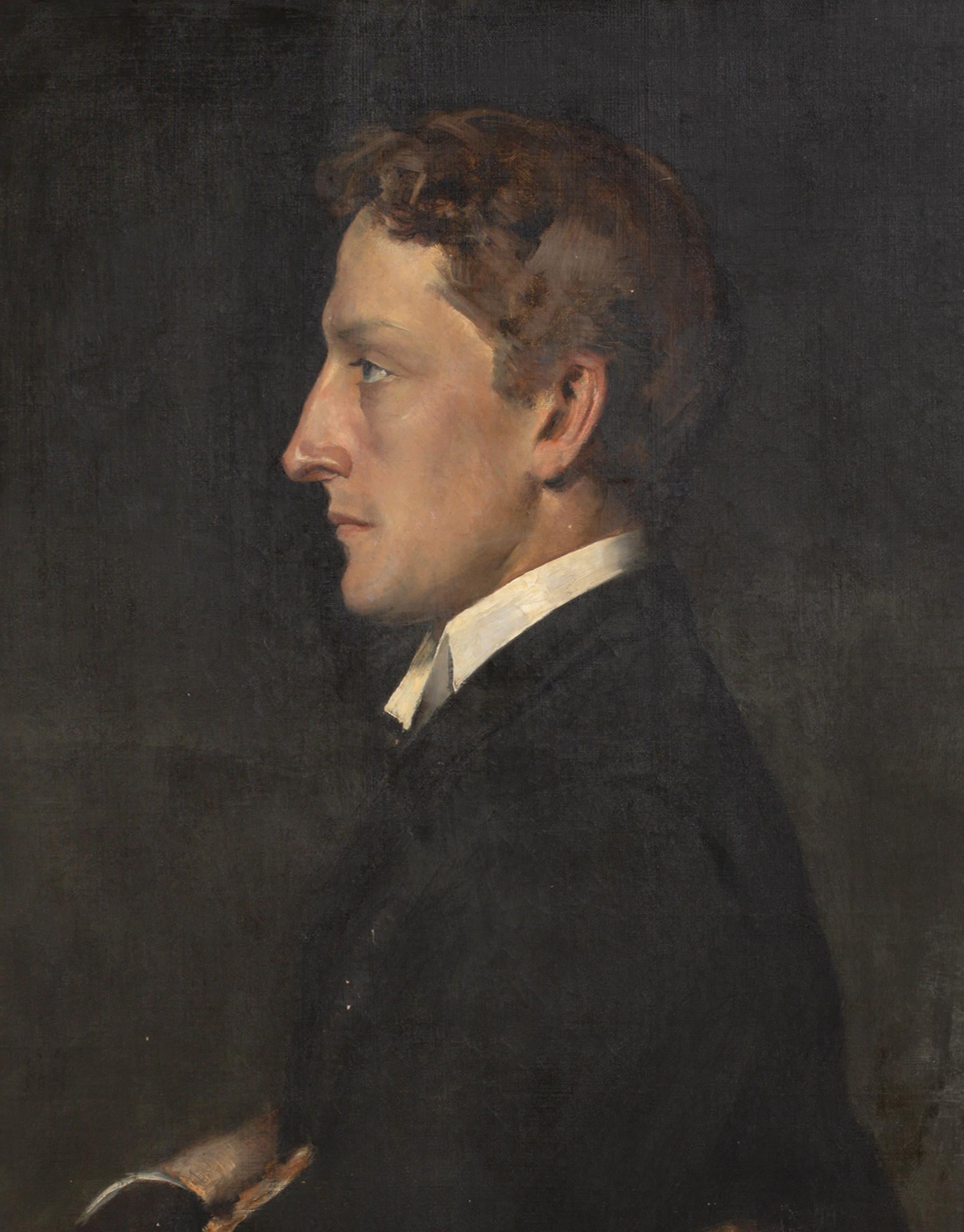 Portrait of Johnston Forbes-Robertson (1853-1937), dated 1886 by Alfred Quinton For Sale 1