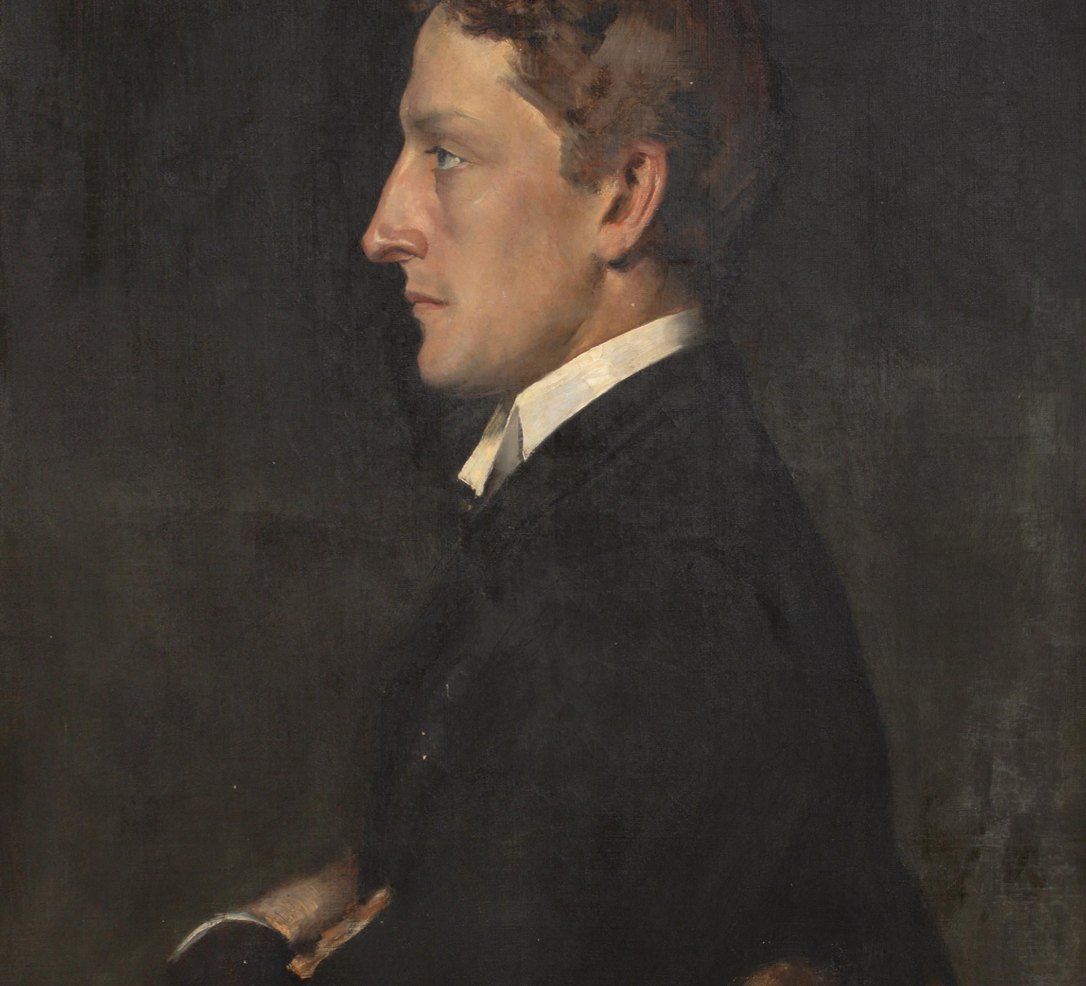 Portrait of Johnston Forbes-Robertson (1853-1937), dated 1886 by Alfred Quinton For Sale 2