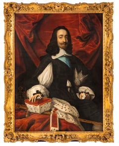 Portrait of King Charles I (1600-1649), in a black slashed doublet 