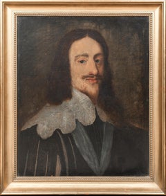 Portrait du roi Charles Ier d'Angleterre ( 1600-1649), 17ème siècle École anglaise