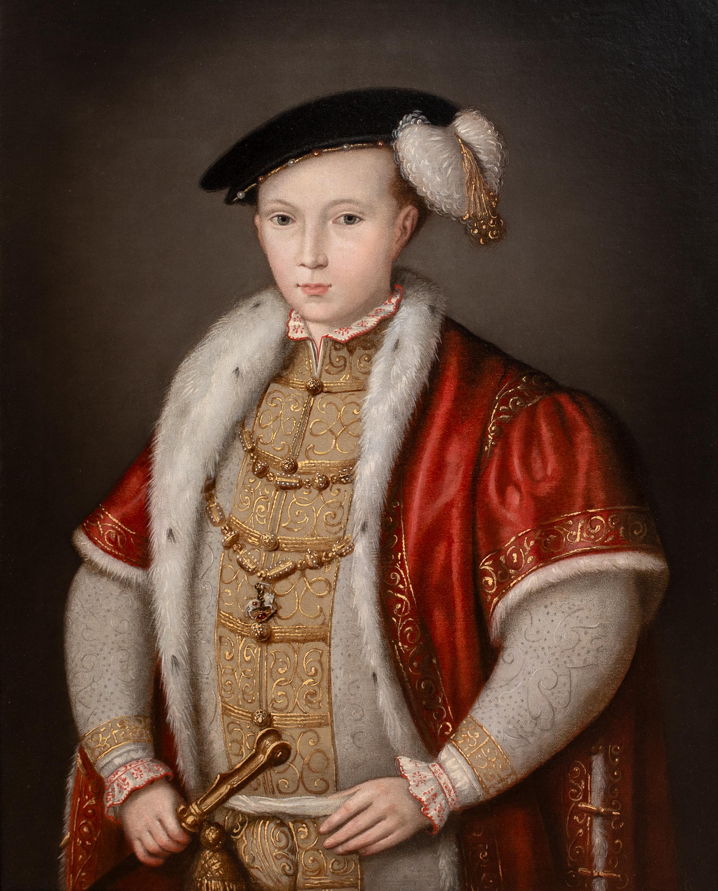 Court-Porträt von König Edward VI. (1537-1553) König von England (Schwarz), Portrait Painting, von Unknown