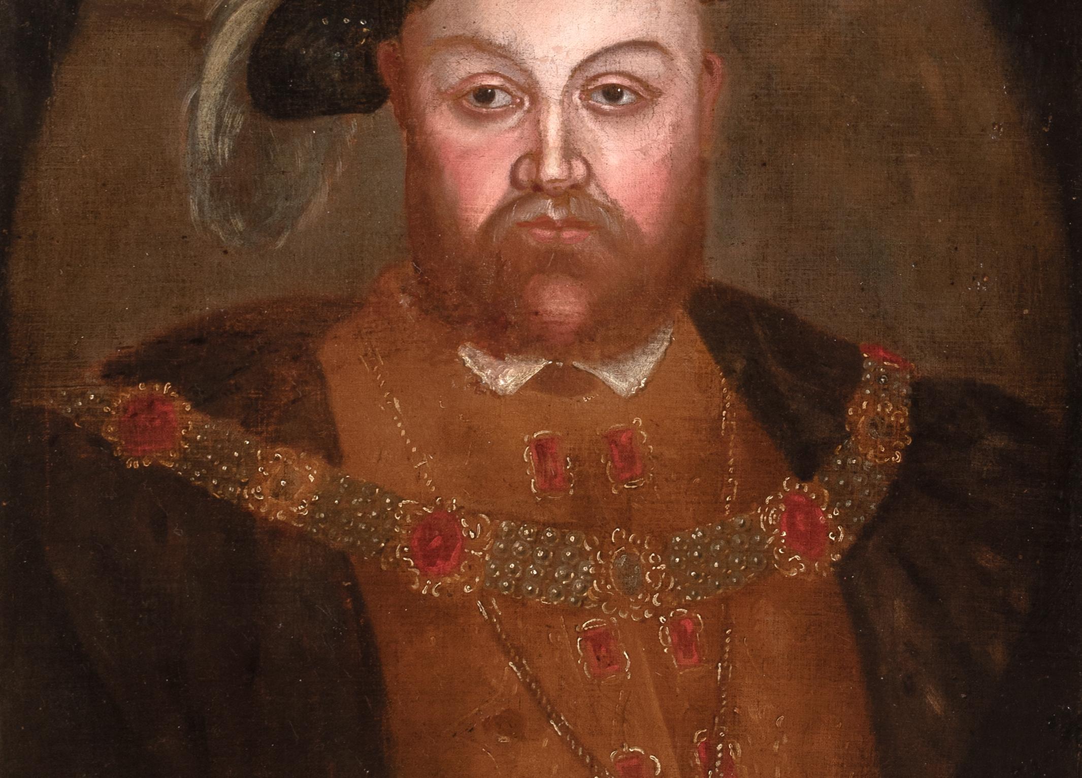 Ritratto di re Enrico VIII (1491-1547), XVII secolo  Ritratto della Corte Reale in vendita 2