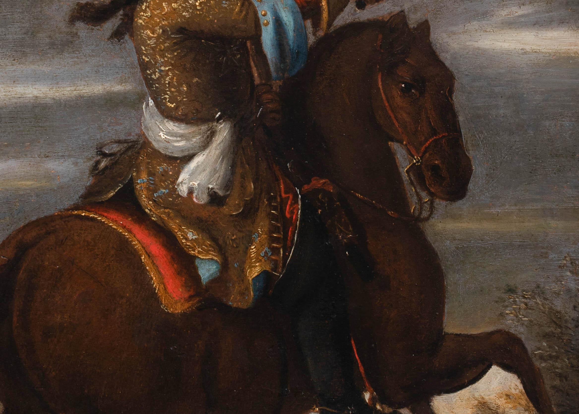Retrato Del Rey Luis XIV De Francia Tomando Besançon, 1667  Escuela francesa 1