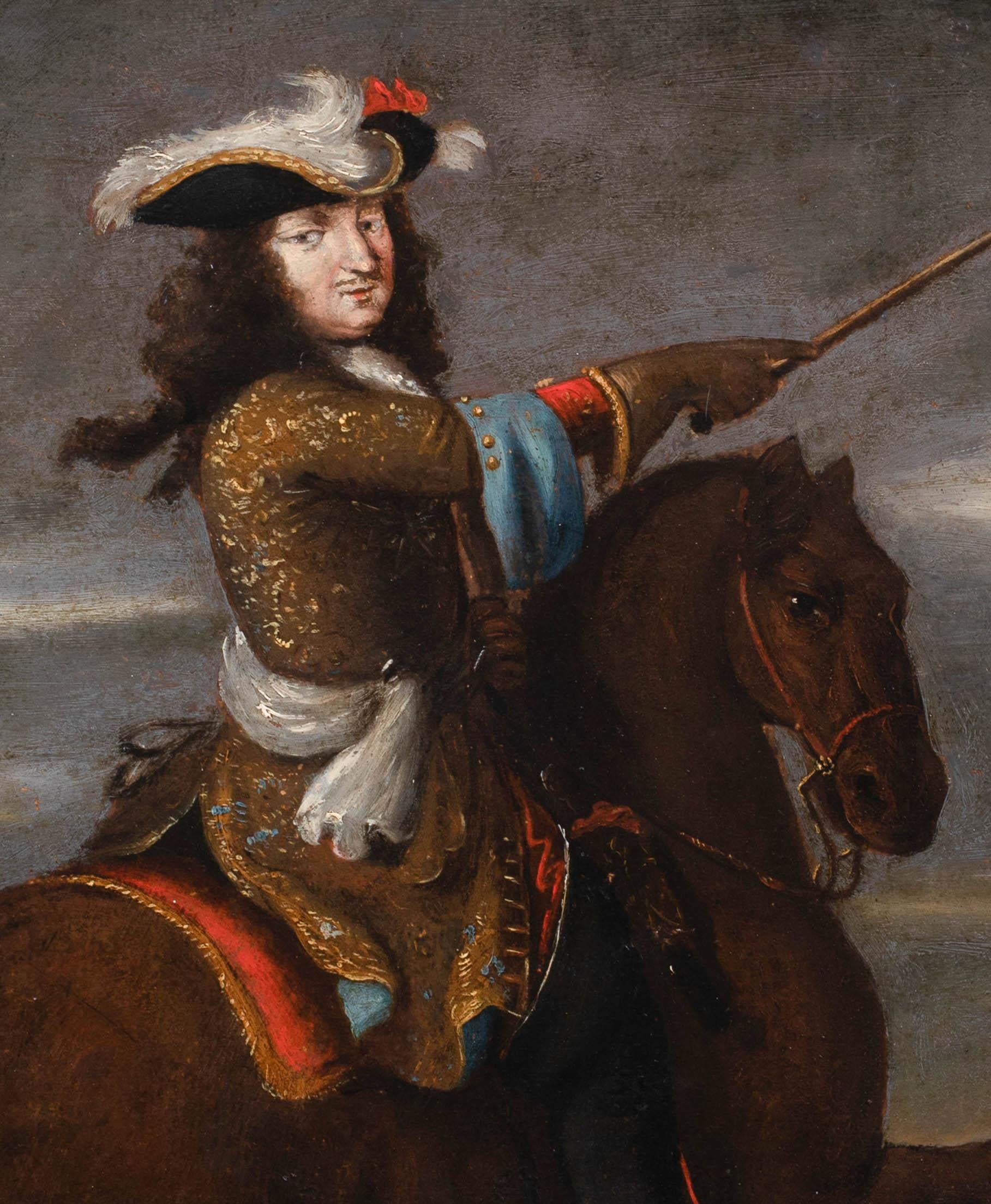 Retrato Del Rey Luis XIV De Francia Tomando Besançon, 1667  Escuela francesa 3