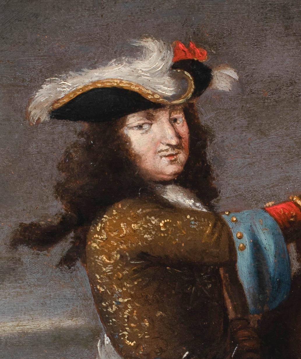 Retrato Del Rey Luis XIV De Francia Tomando Besançon, 1667  Escuela francesa 4