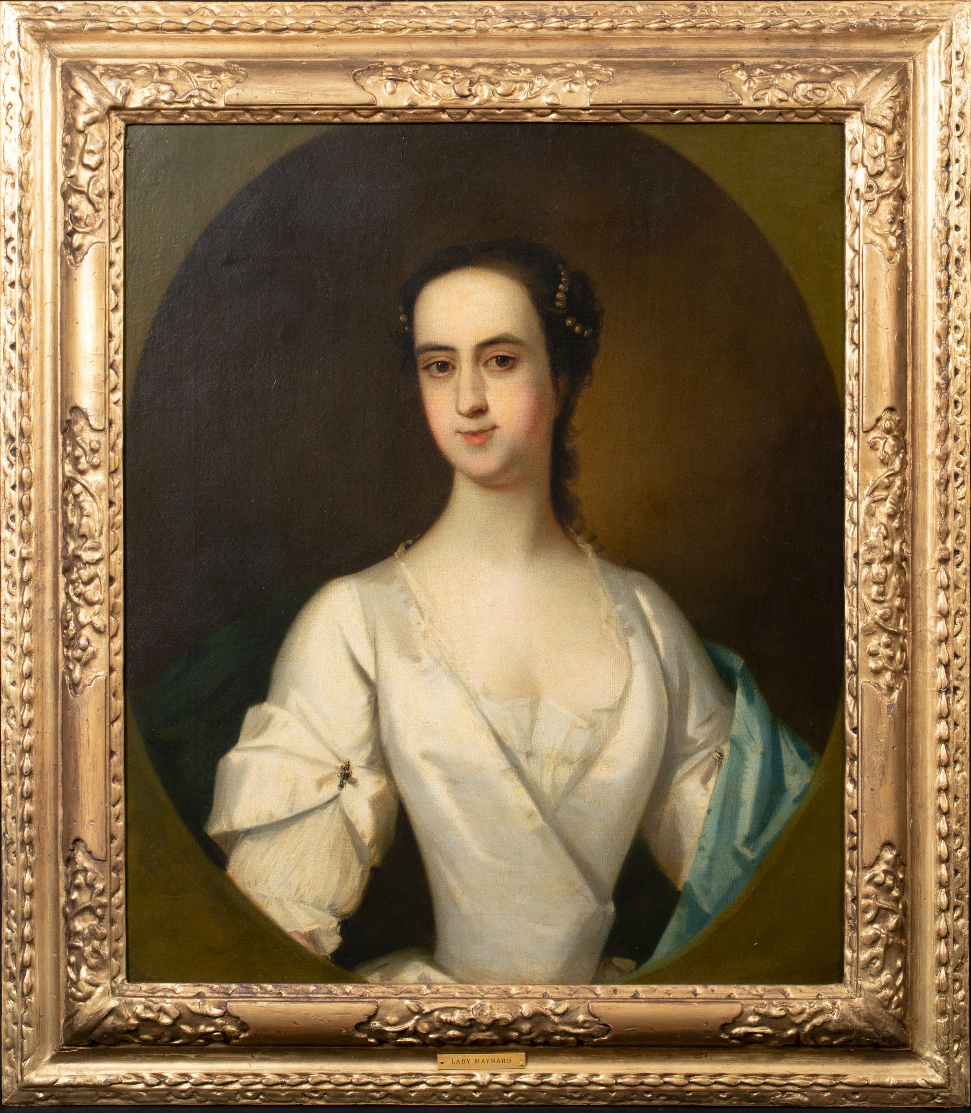 Unknown Portrait Painting - Portrait Of Lady Maynard, circa 1745