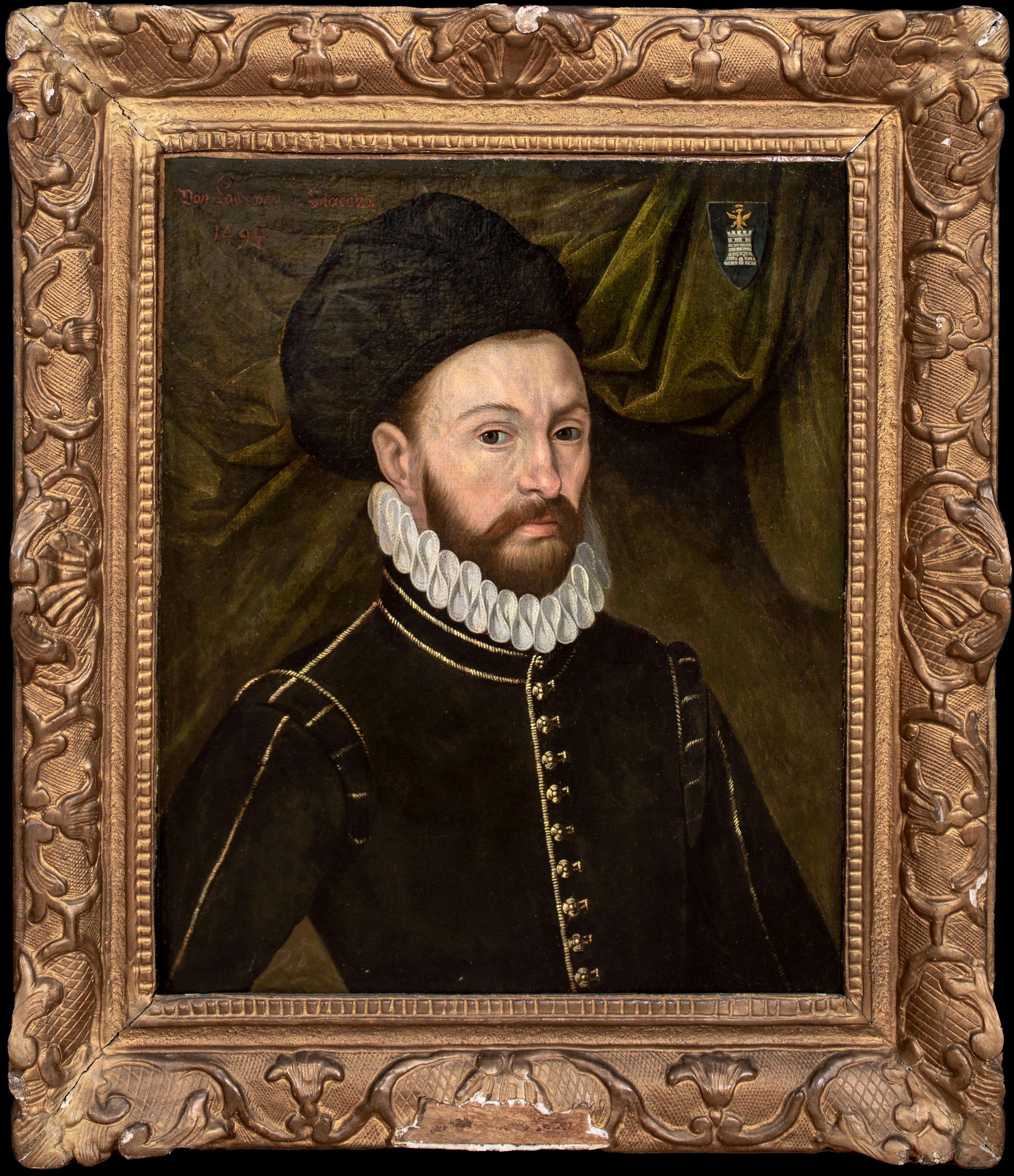Portrait Painting di Unknown - Ritratto di Lorenzo Suarez 5° Conte di Corona 16° secolo - Antoni Mor