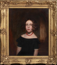 Antique Portrait Of Louise Maria Bird (1845-1862), 19th Century   English School  