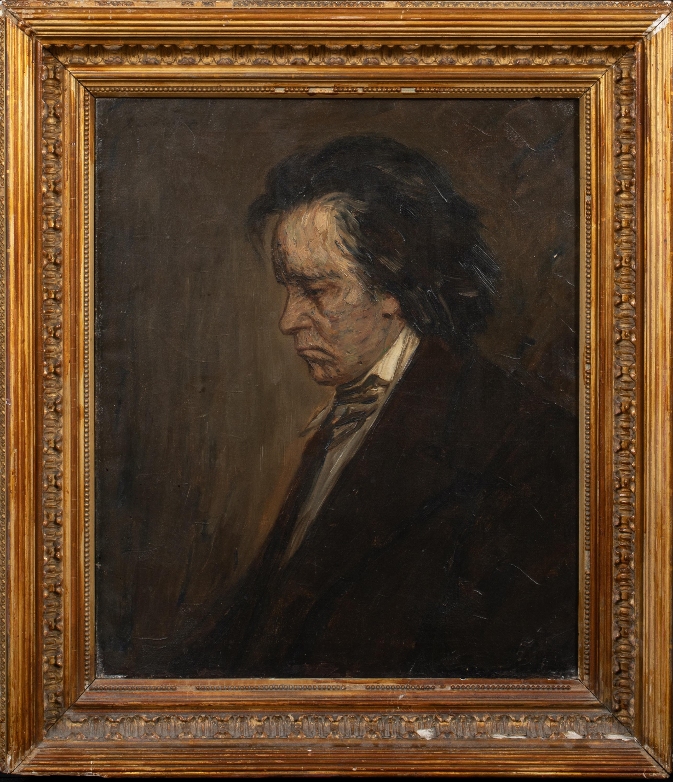 Portrait Of Ludwig van Beethoven (1770-1827), 19th Century - Painting by Unknown