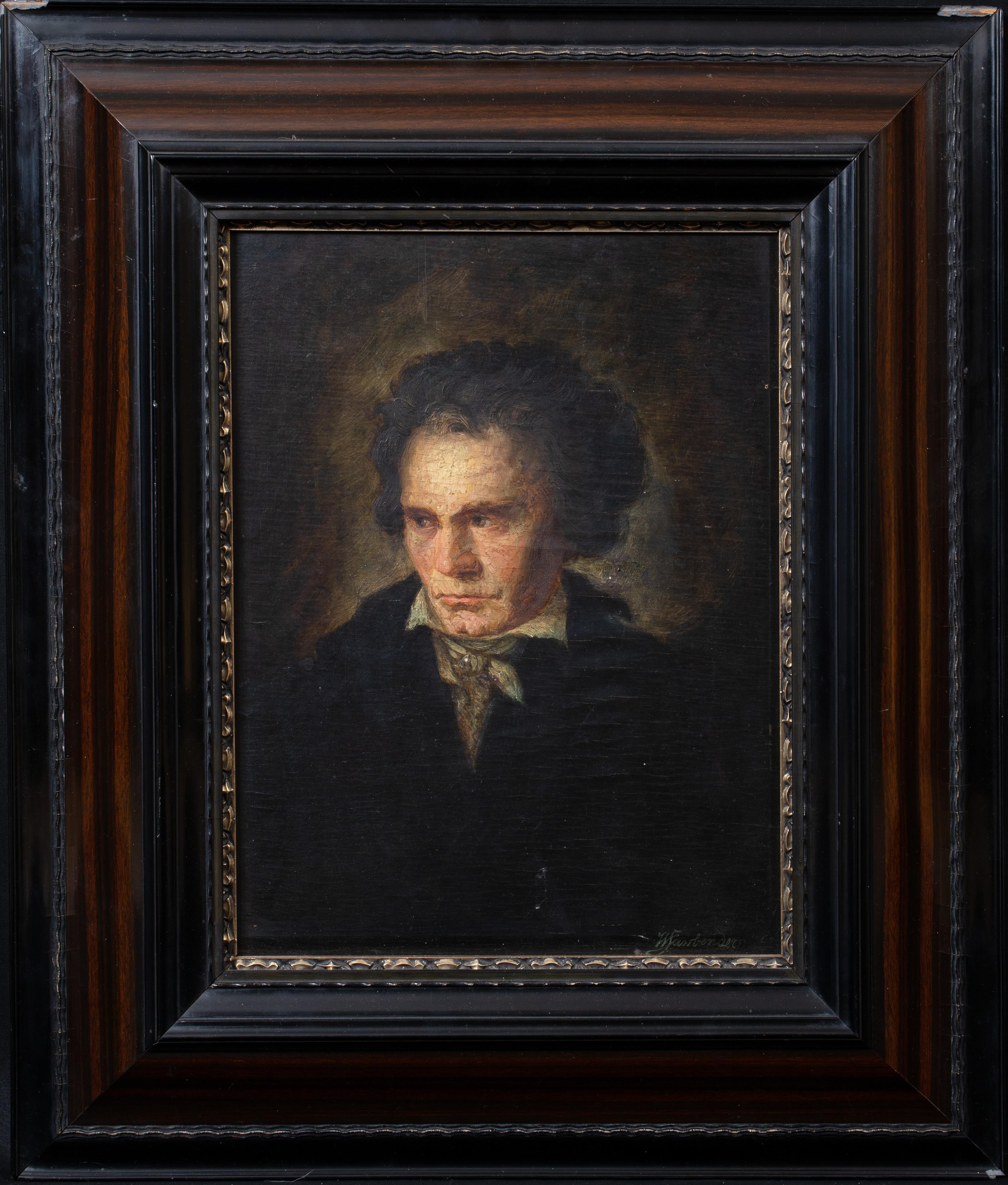 Porträt von Ludwig van Beethoven (1770-1827)  Deutsche Schule – Painting von Unknown