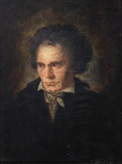 Porträt von Ludwig van Beethoven (1770-1827) Deutsche Schule