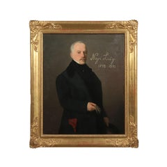 Portrait Of Luigi Negri Oil On Canvas About 1850