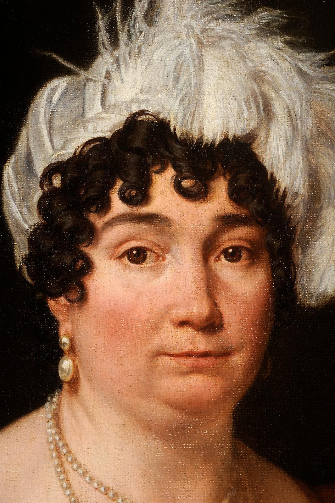 Retrato de Madame Leblond - Figurative Painting Marrón de Unknown