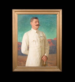 Portrait Of Major H. R. Lawrence 40th Pathans Indian Army 1921  Walter Hutton