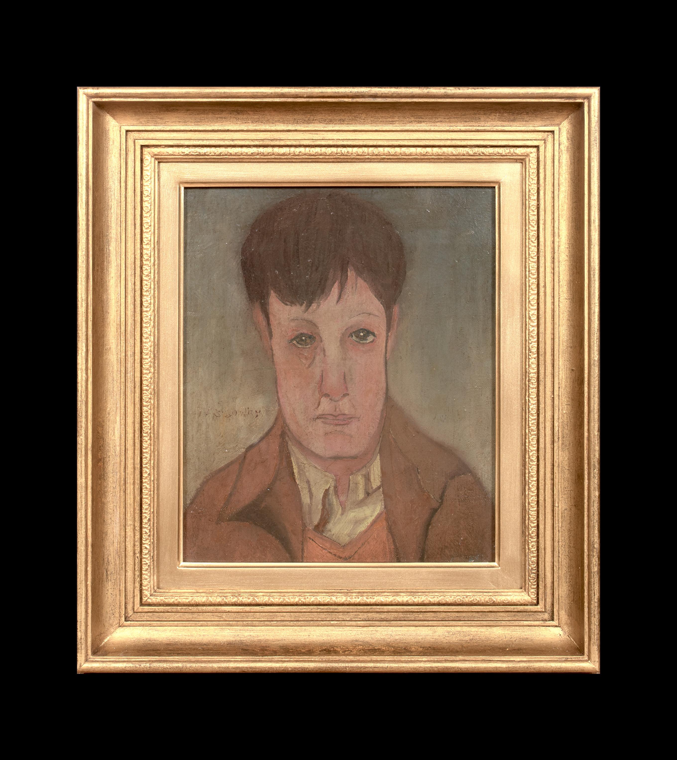 Ritratto di uomo dell'inizio del XX secolo firmato L.S. Lowry - Painting di Unknown
