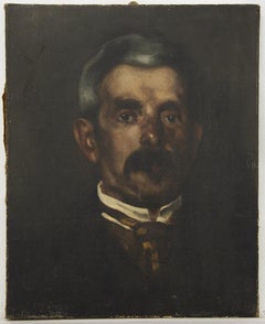 Portrait of Man - Original Oil on Canvas - 19th Century