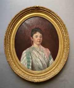 Portrait Of Marie Alice Edmée Esterhazy, Oil On Canvas 19th Century