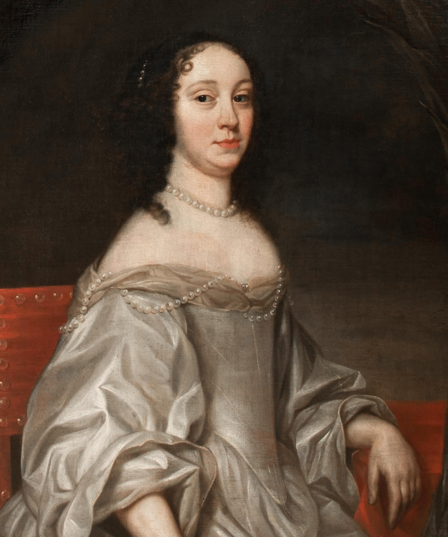 Portrait Of Marie Louise Gonzaga Queen Of Poland, Grand Duchess of Lithuania For Sale 4