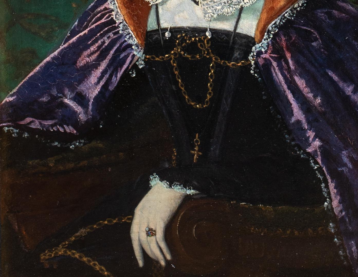Ritratto di Maria, Regina di Scozia (1542-1587)  English School - Olio su pannello 6