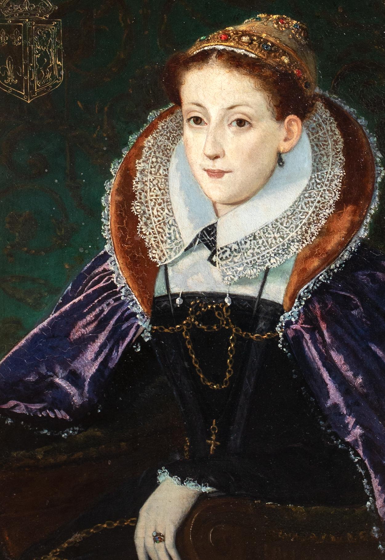 Ritratto di Maria, Regina di Scozia (1542-1587)  English School - Olio su pannello 1