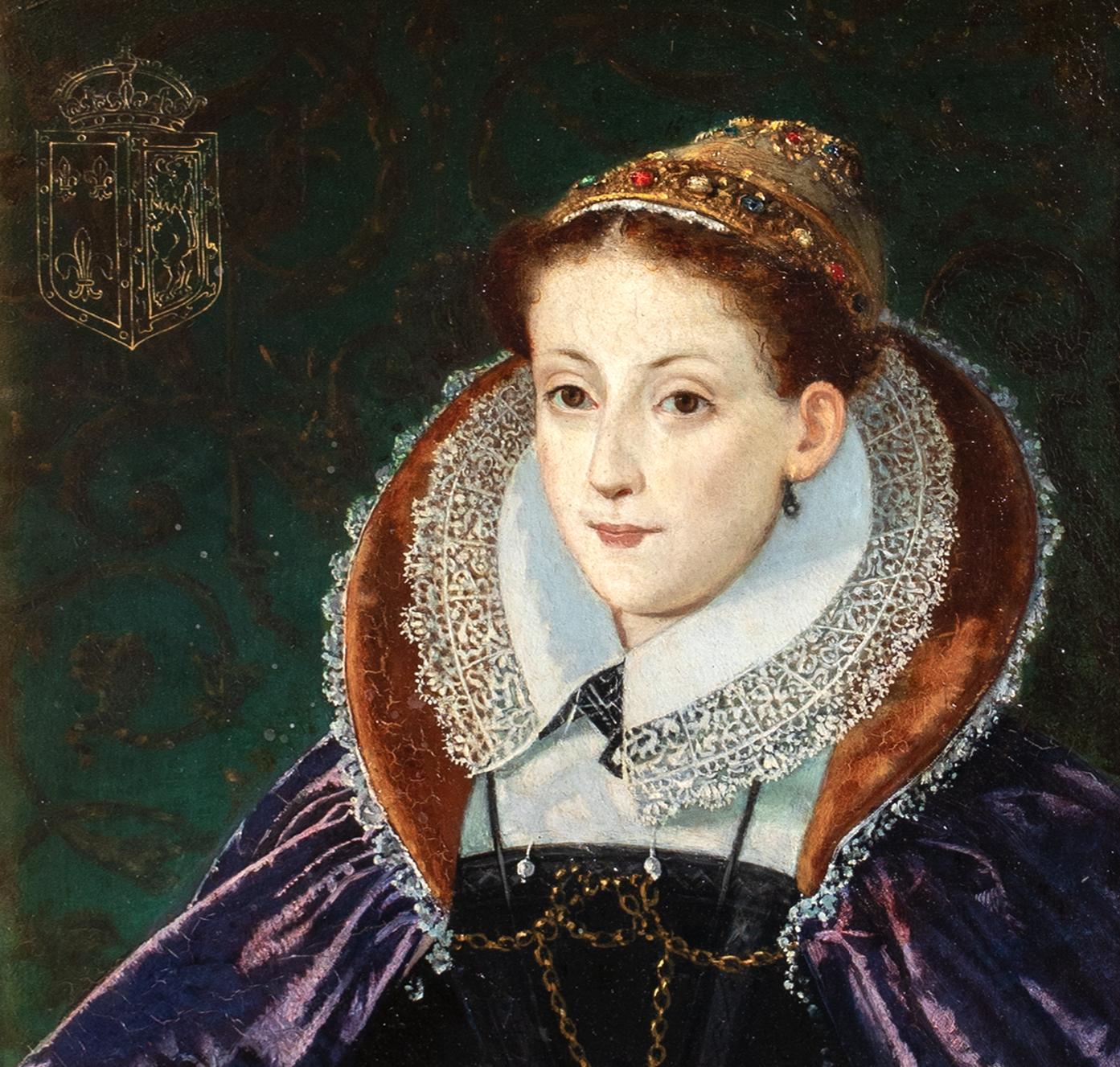 Ritratto di Maria, Regina di Scozia (1542-1587)  English School - Olio su pannello 3