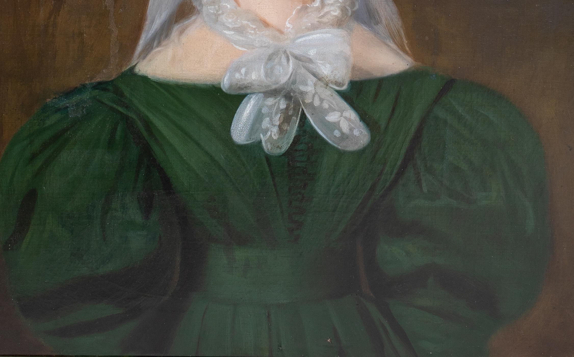 Portrait Of Matilda Currie, aged 28, Wearing an elaborate Bonnet, 19th Century   For Sale 2