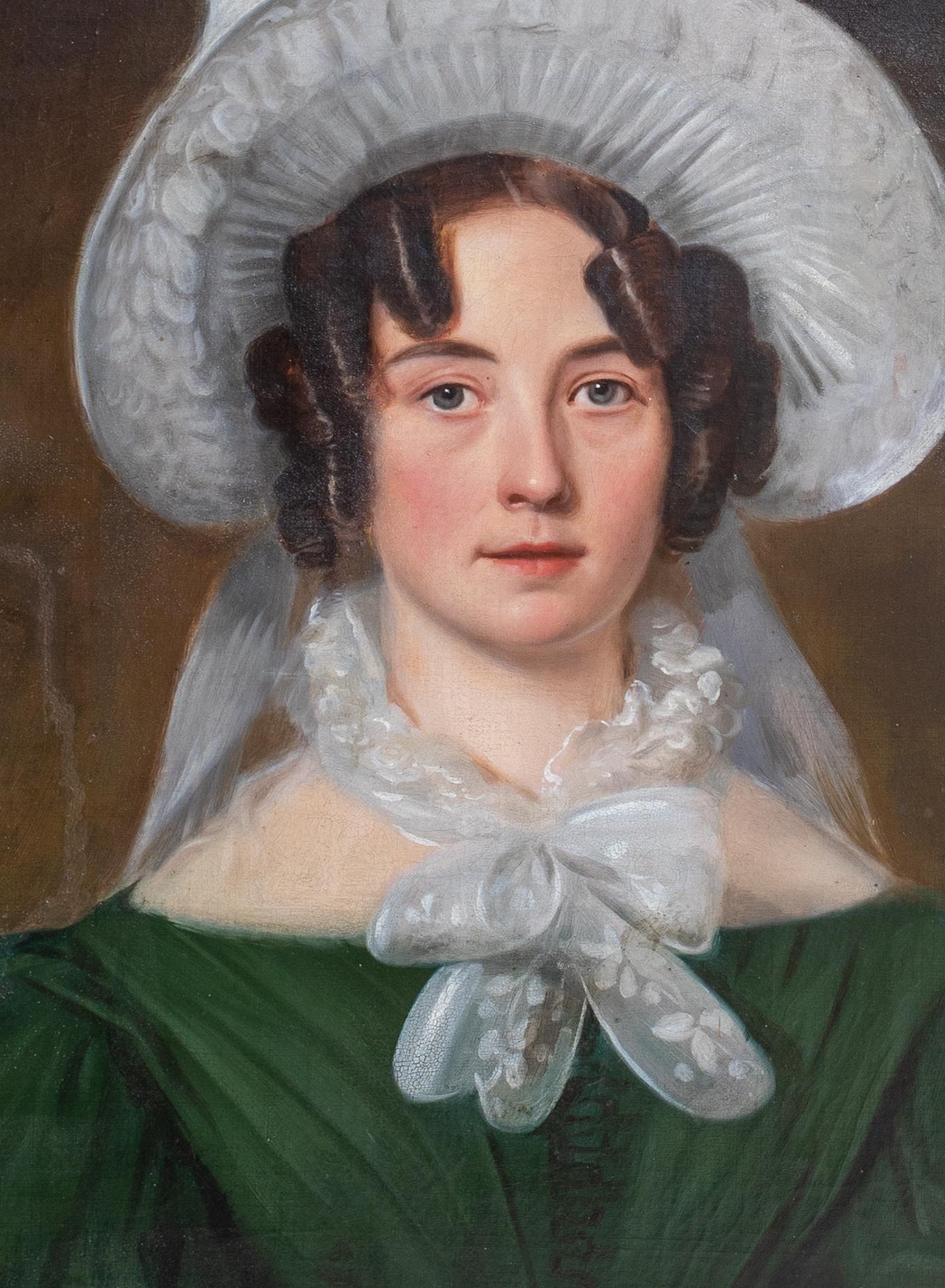 Portrait Of Matilda Currie, aged 28, Wearing an elaborate Bonnet, 19th Century   For Sale 4
