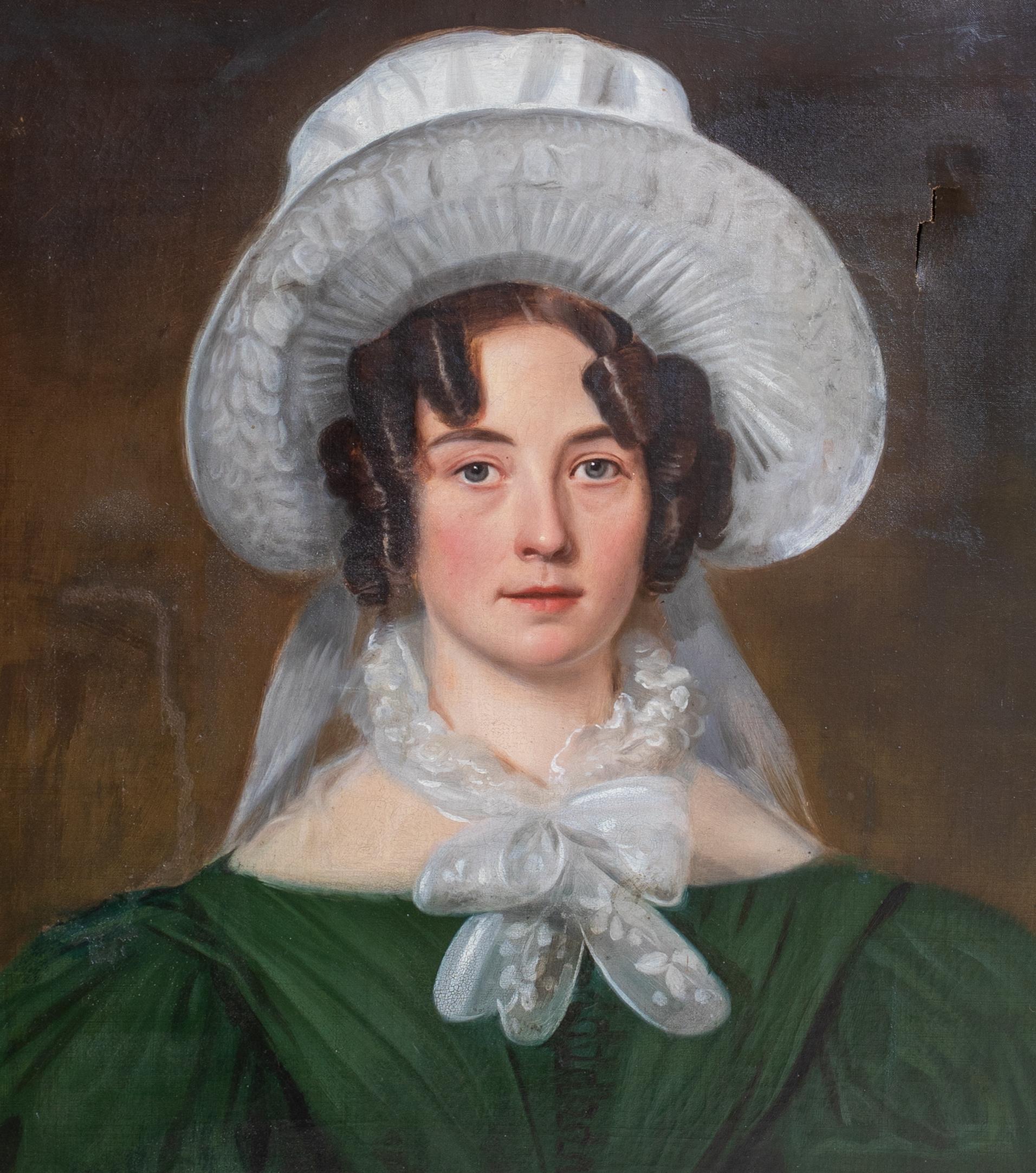 Portrait Of Matilda Currie, aged 28, Wearing an elaborate Bonnet, 19th Century   For Sale 5