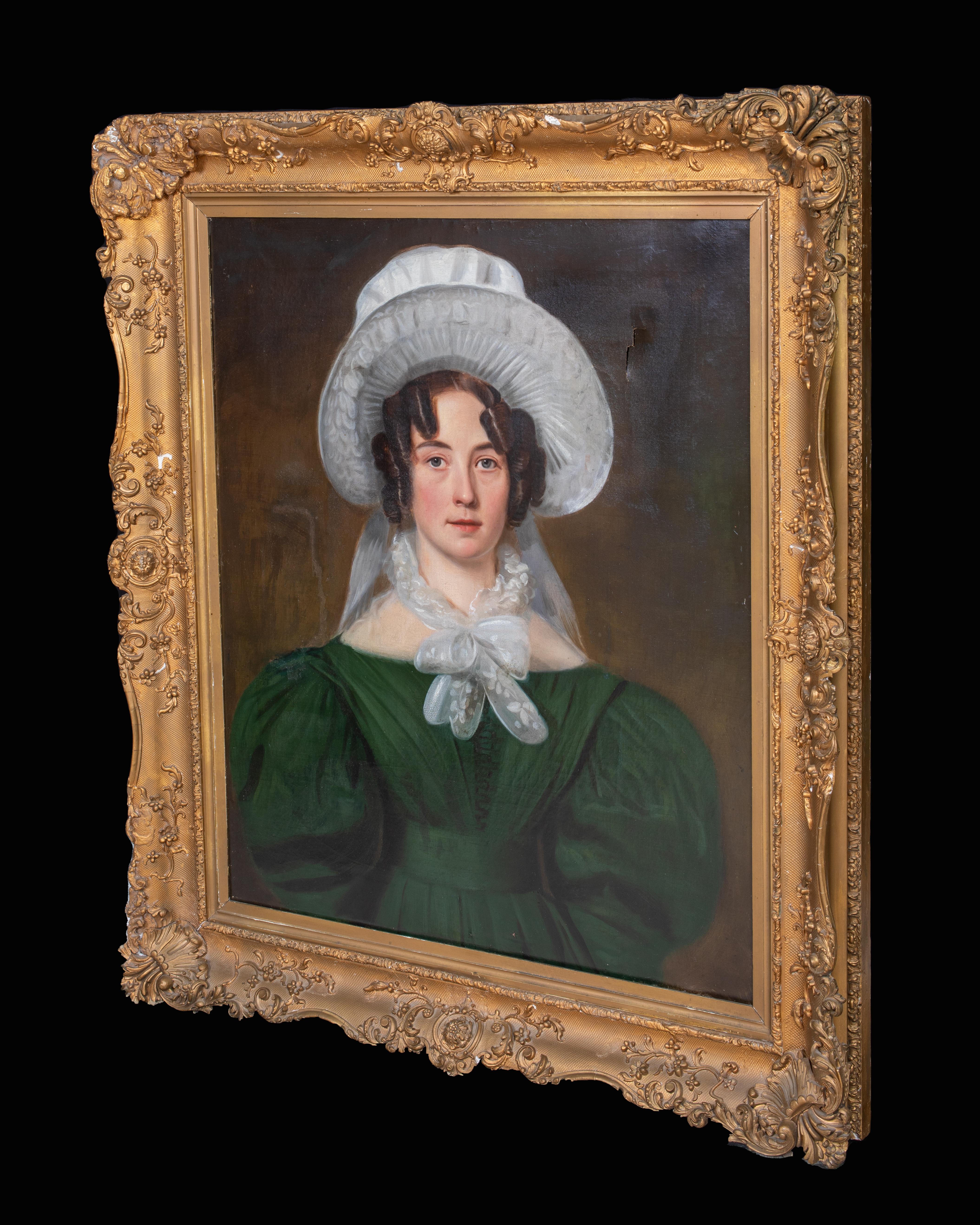 Portrait Of Matilda Currie, aged 28, Wearing an elaborate Bonnet, 19th Century   For Sale 6