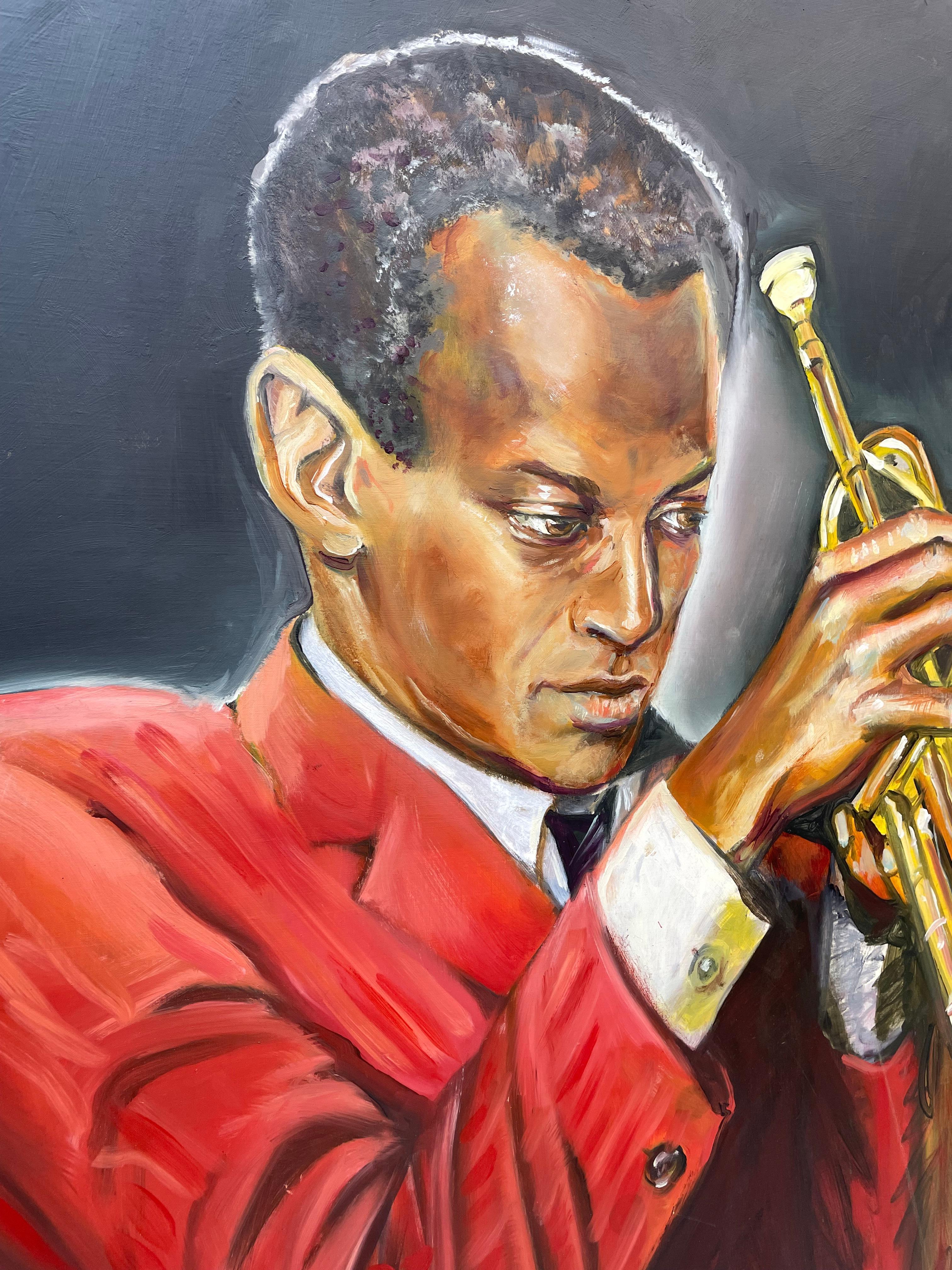 Portrait of Miles Davis - Painting by Unknown