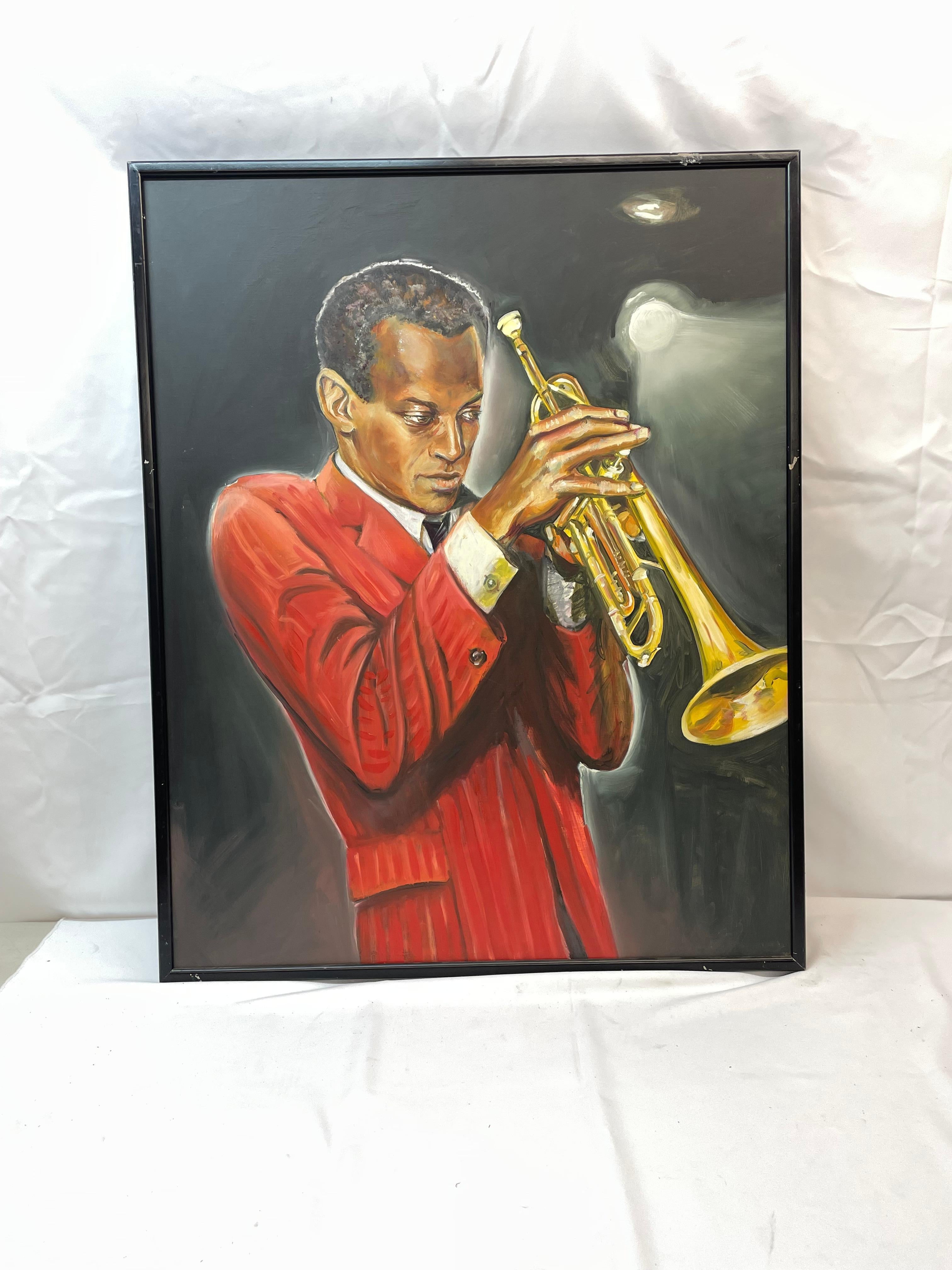 Unknown Portrait Painting - Portrait of Miles Davis