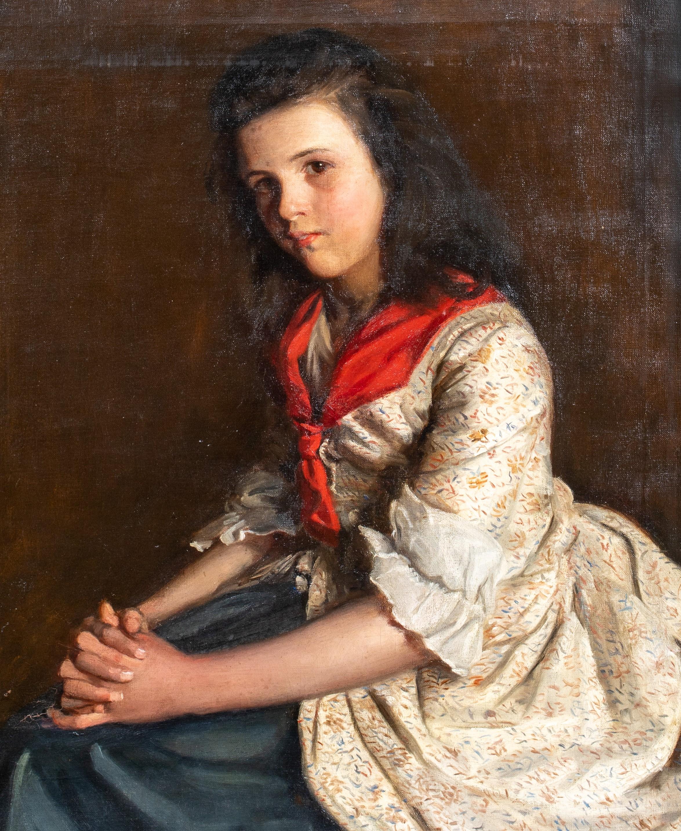 Portrait of Miss Allen, by Fairlie Harmar, Viscountess Harberton (1876-1945) 1