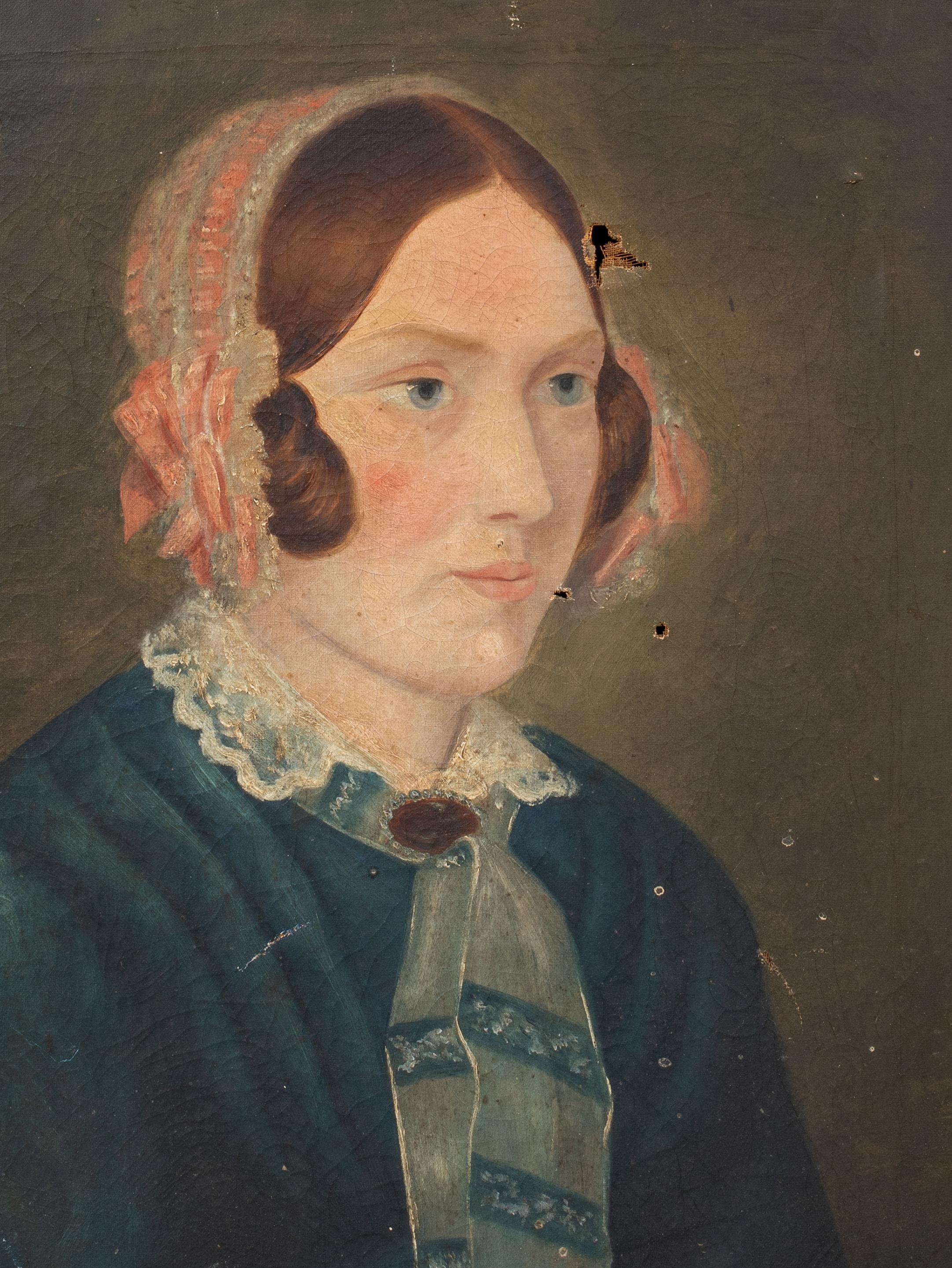 Portrait de Miss Quincy, Massachusetts, États-Unis, XIXe siècle  École américaine en vente 3