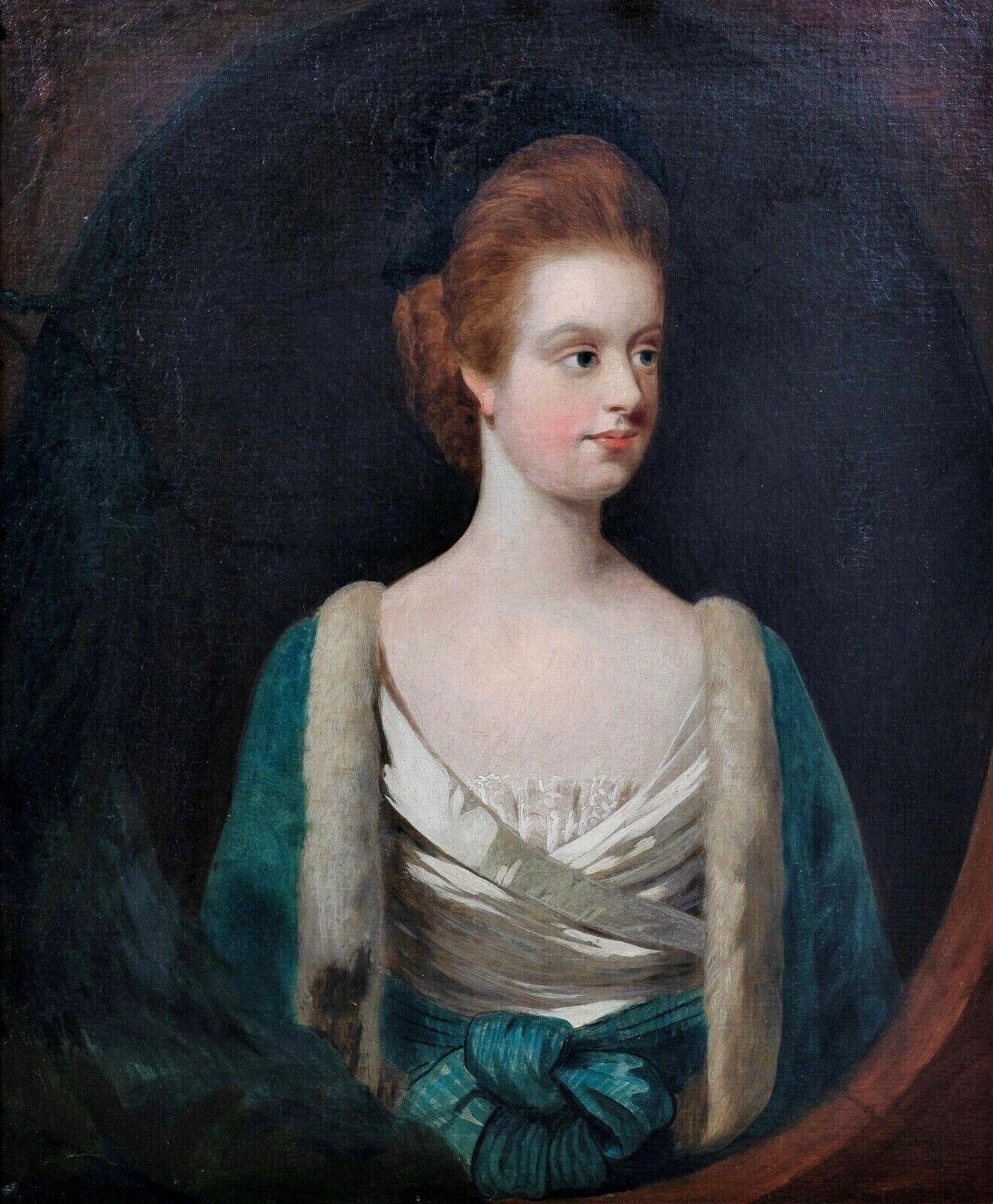 Unknown Portrait Painting - Portrait Of Misss Grimston, 18th Century