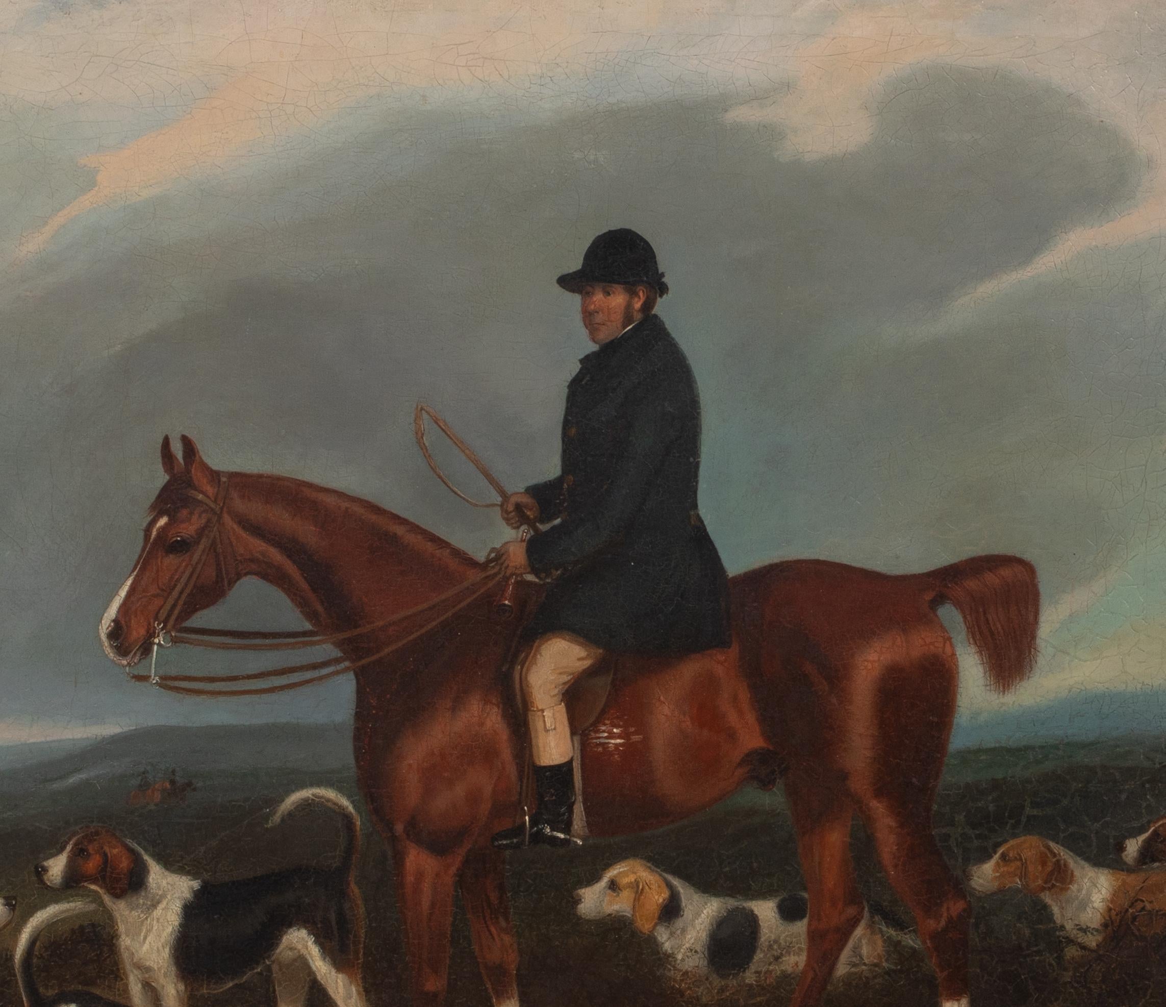 Porträt von William Willard, Pferd und Hunde, auf der Brighton- Jagd, 1857   im Angebot 4