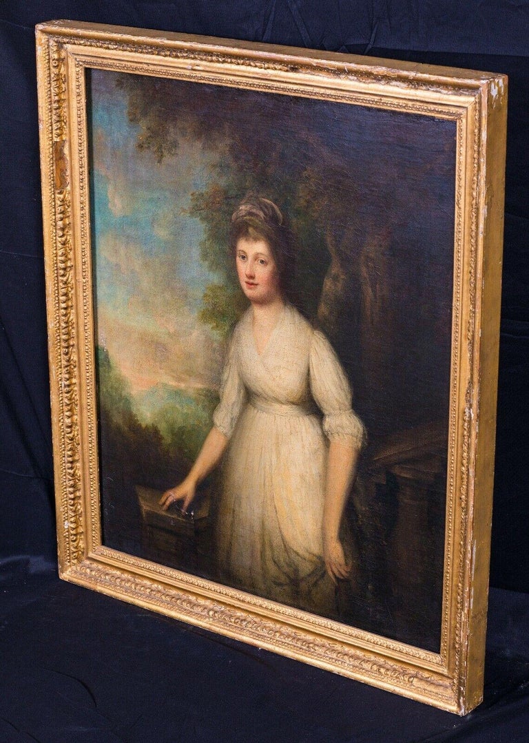Portrait Of Mrs Siddons, 18th Century - Brown Portrait Painting by Unknown