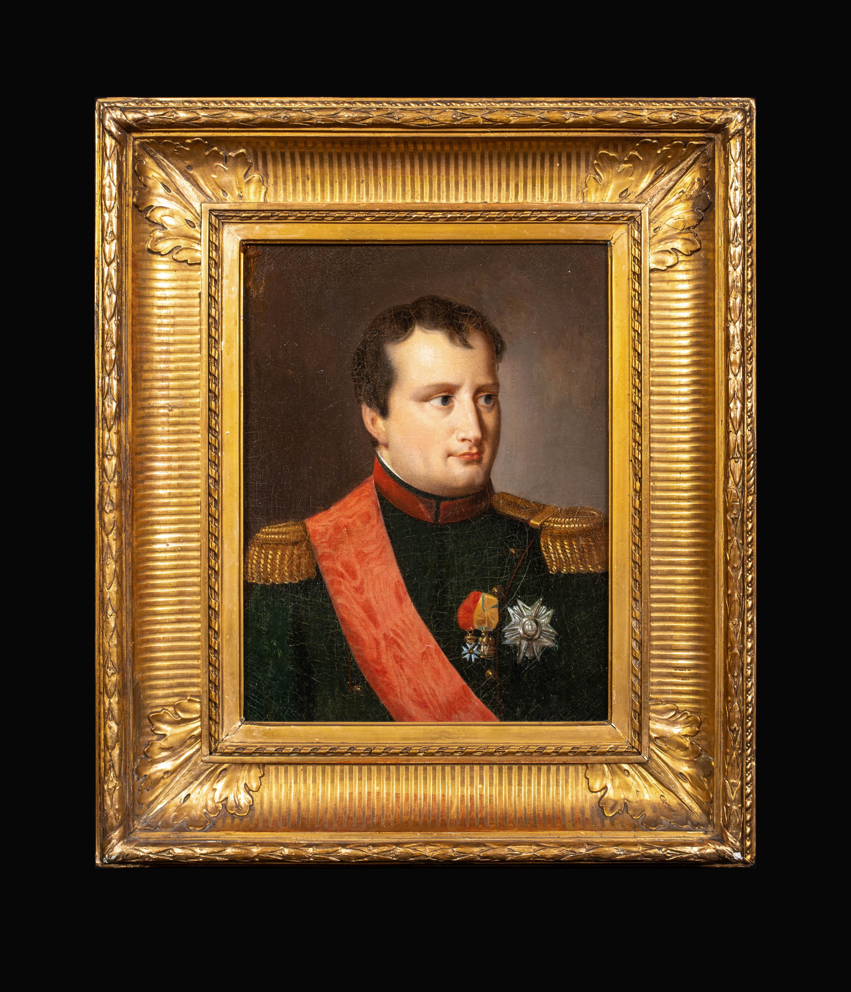 Portrait of Napoleon Bonaparte (1760-1821), 19th century  French School  - Painting by Unknown