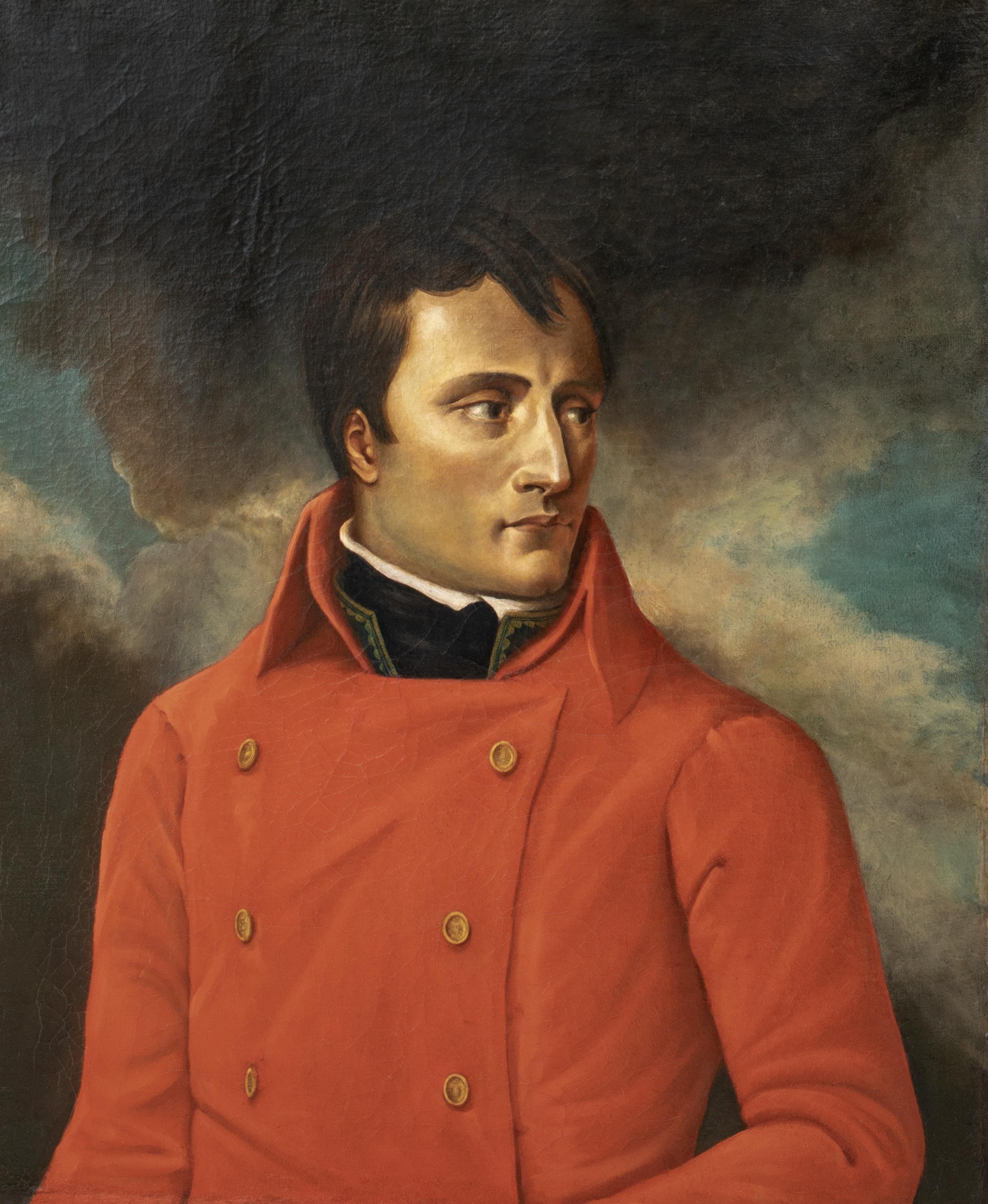 Porträt von Napoleon Bonaparte (1769-1821) als Erster Konsul, 19. Jahrhundert

Französische Schule

Großes CIRCA 1800 Porträt von Napoleon Bonaparte als Erster Konsul 1799, Öl auf Leinwand. Ausgezeichnete Qualität und Zustand Büste Maßstab Porträt