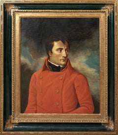 Antique Portrait of Napoleon Bonaparte (1769-1821) As First Consul, 19th Century 