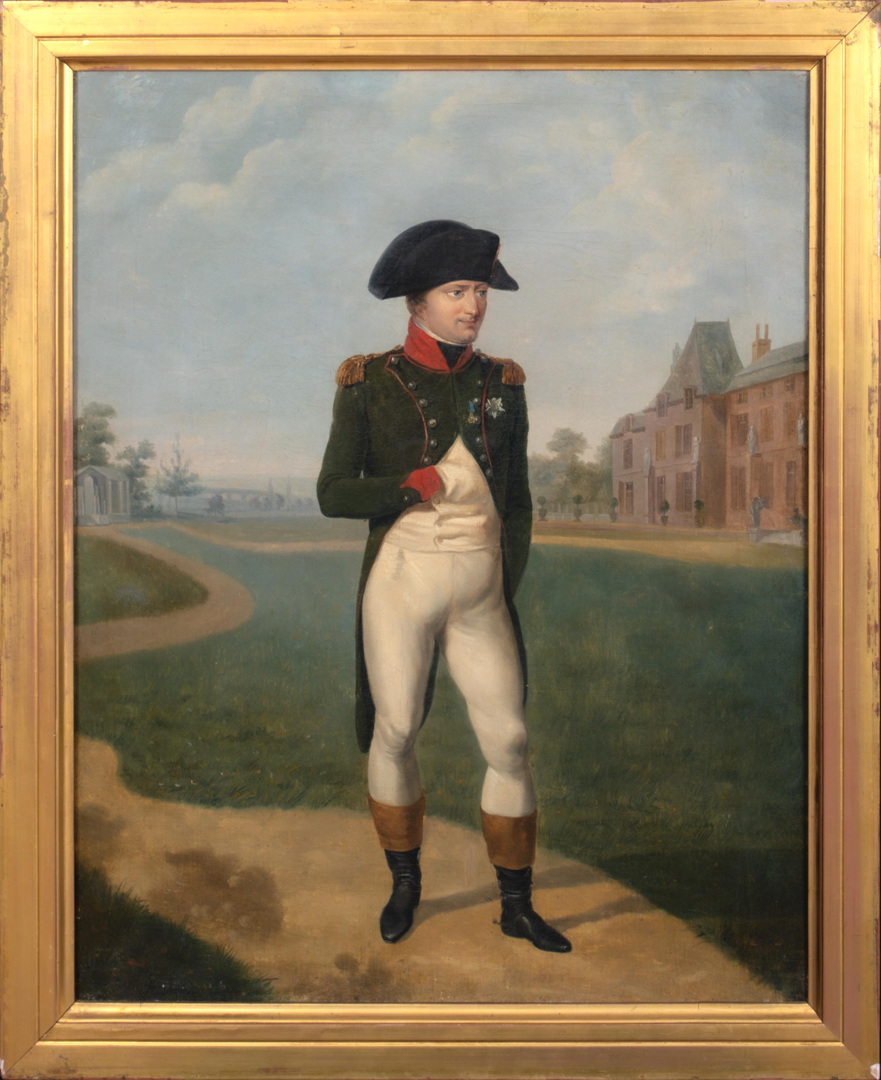 Unknown Portrait Painting - Portrait of Napoleon Bonaparte (1769-1821), Chateau de Malmaison, 19th Century  