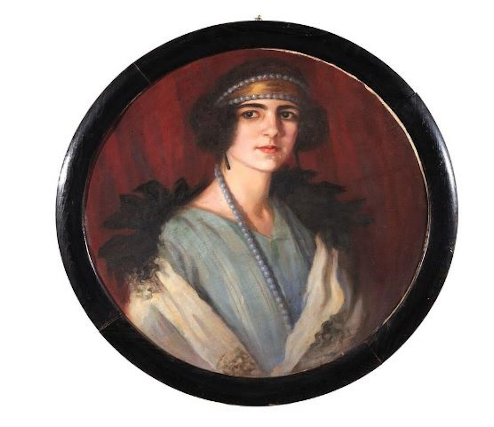 Portrait of Noblewoman - Oil on Canvas by Anonymous Master Early 20th Century