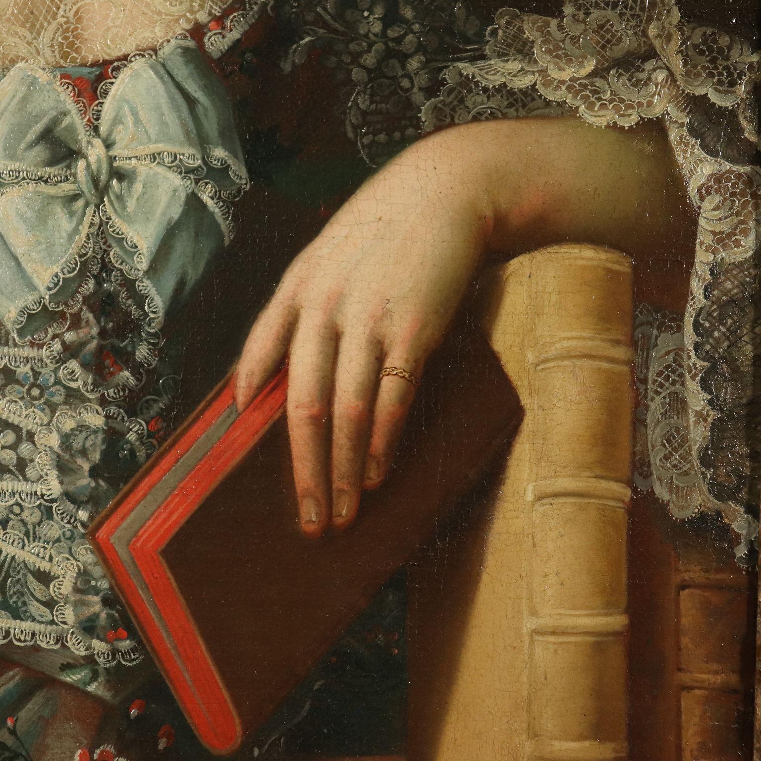 Portrait of Noblewoman Oil Painting 18th Century 4