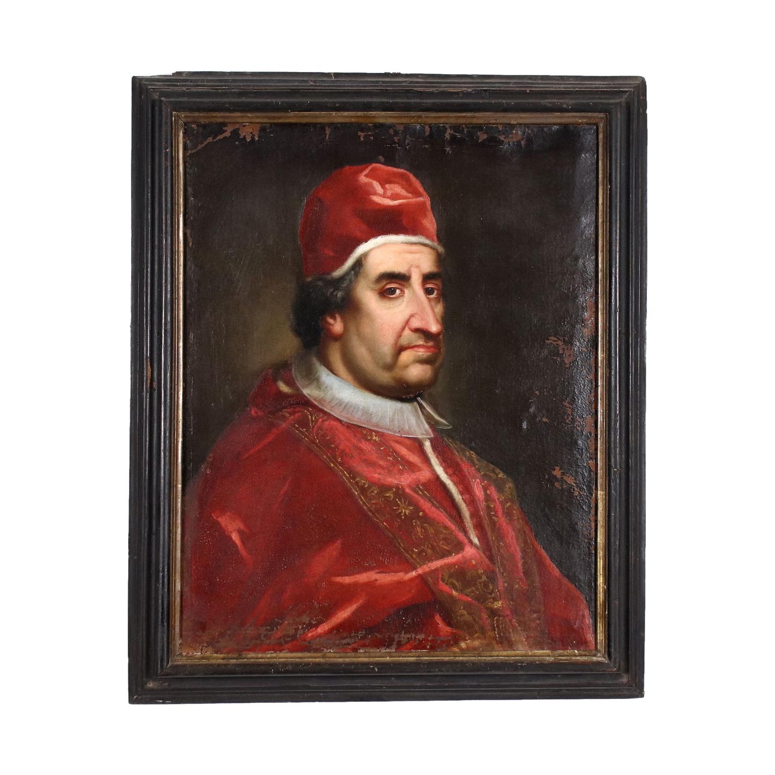 Unknown Portrait Painting - Portrait of Pope Clement XI, XVIII century