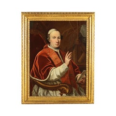 18th century pope Portrait Of Pope Pius VI Oil On Canvas 18th Century