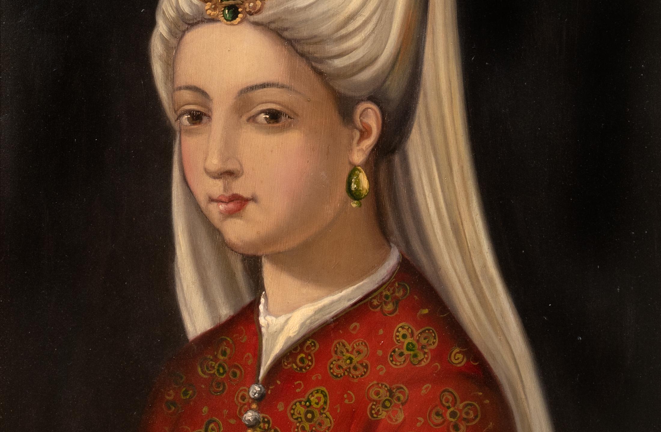 Portrait Of Princess Mihrimah Sultan (1522-1578), Daughter Of Suleyman The Magnificent, 17th Century 

Italian School - Oil On Panel

Large 17th Century Old Master portrait of Ottoman Princess Mihrimah Sultan, oil on panel. Early and important