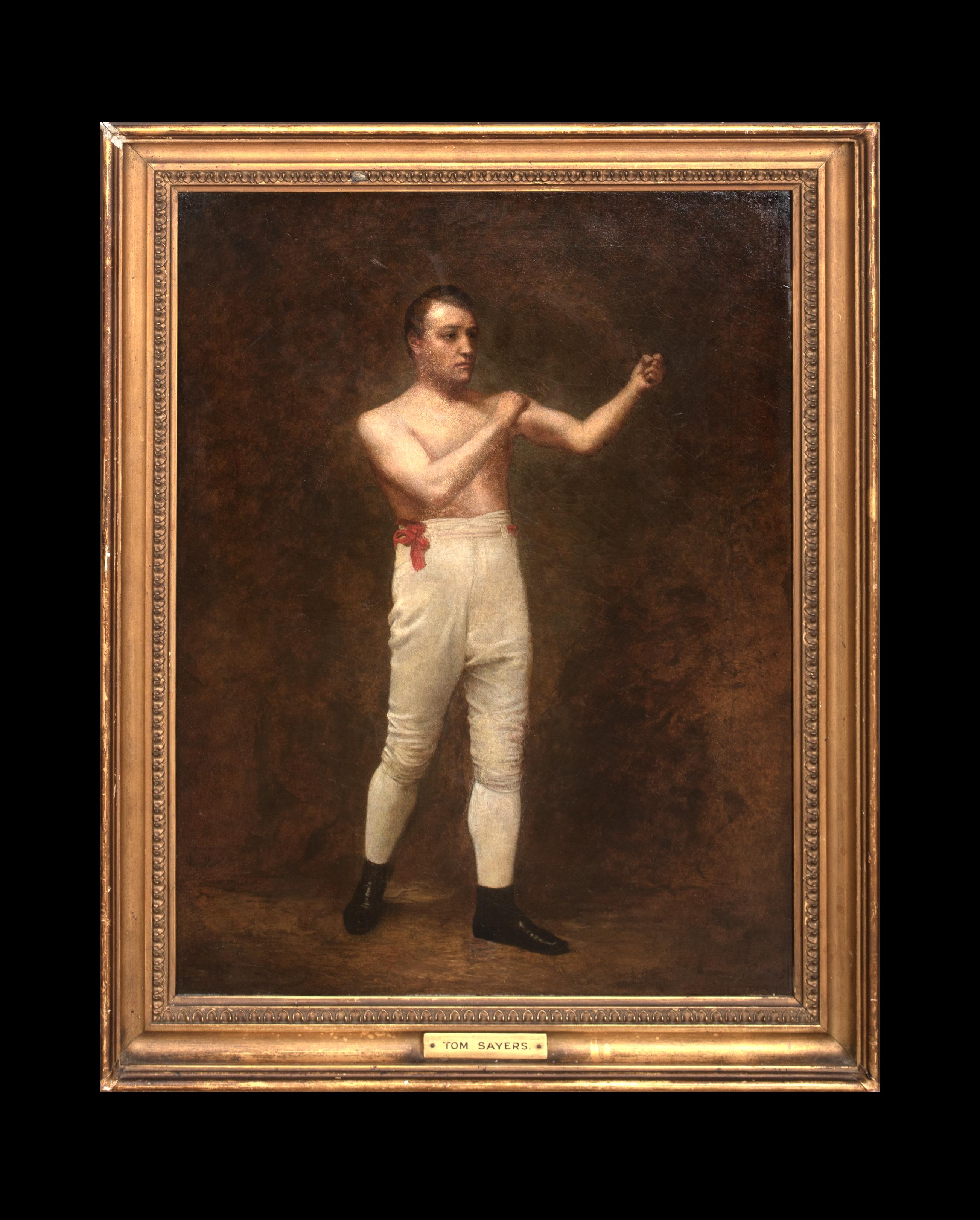 Retrato del púgil Tom Sayers (1826-1865), Siglo XIX  English School - Painting de Unknown