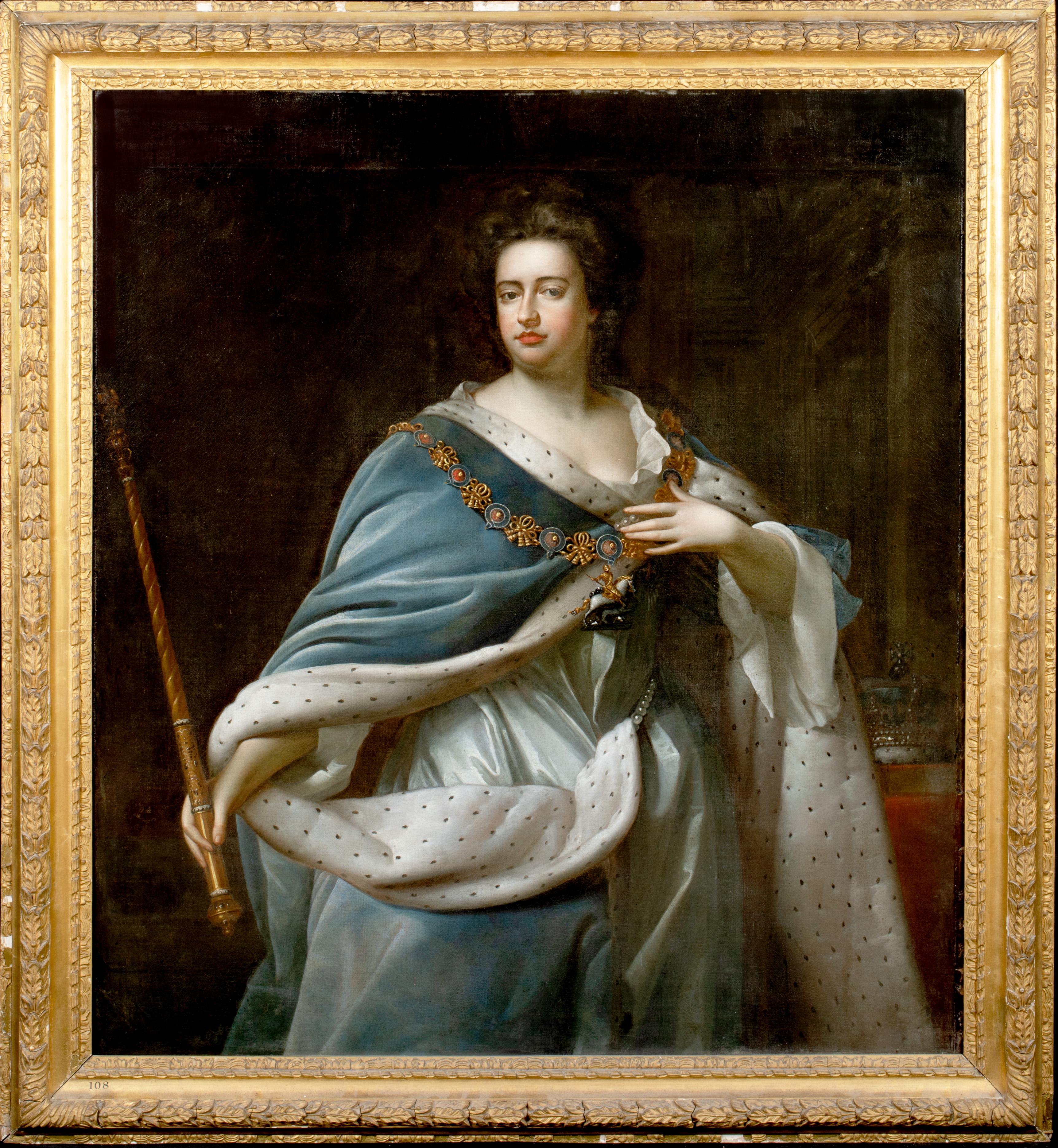 Portrait Of Queen Anne (1665-1714) , 17th Century  - Painting by Unknown