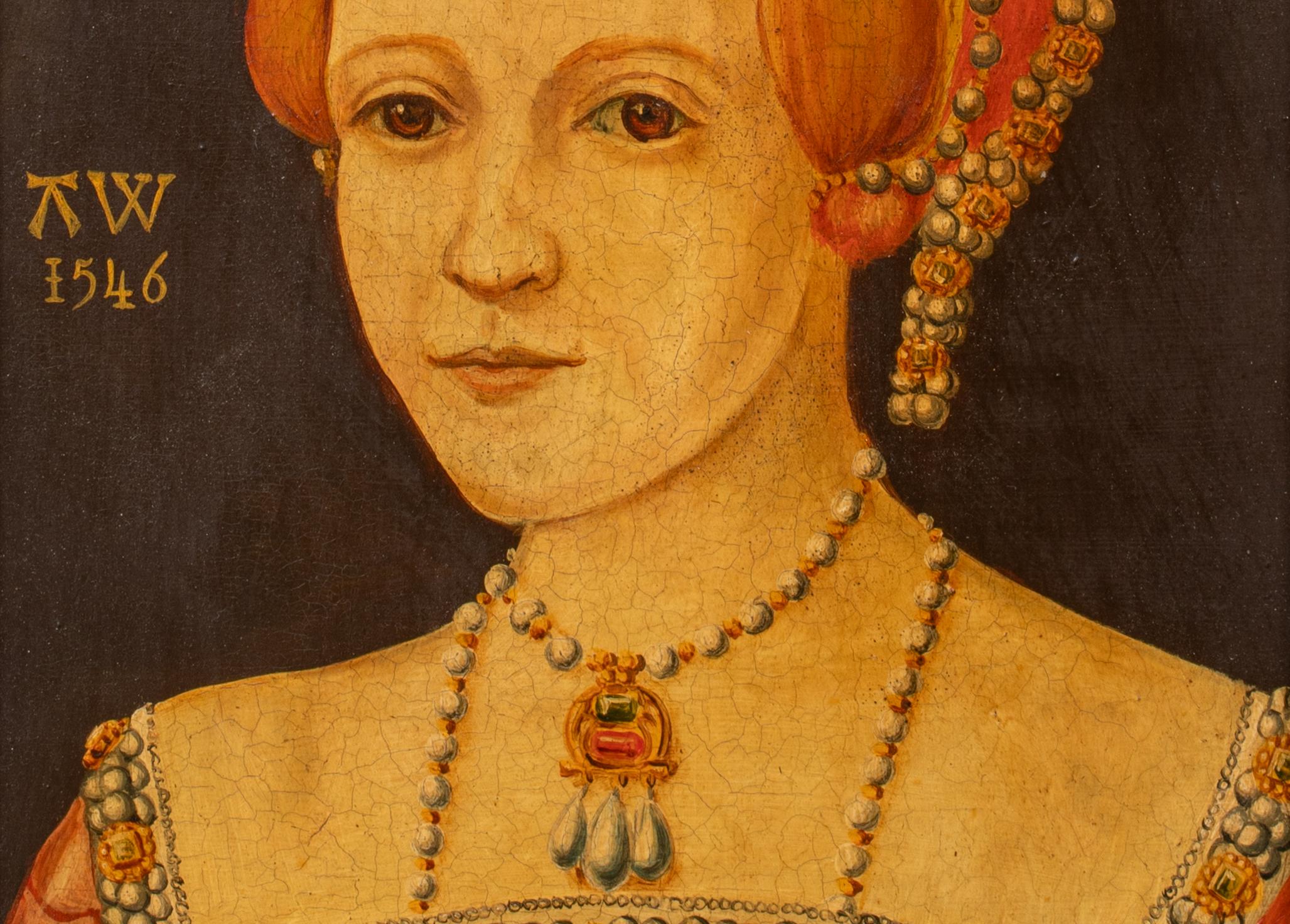 Retrato de la reina María (1516-1558)  English School - óleo sobre tabla 6
