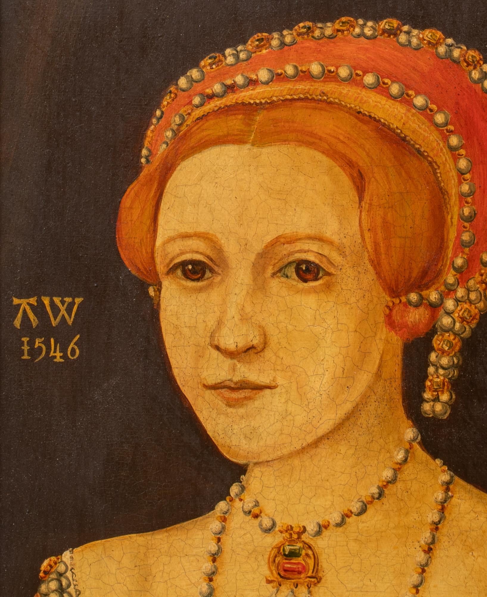 Retrato de la reina María (1516-1558)  English School - óleo sobre tabla 3