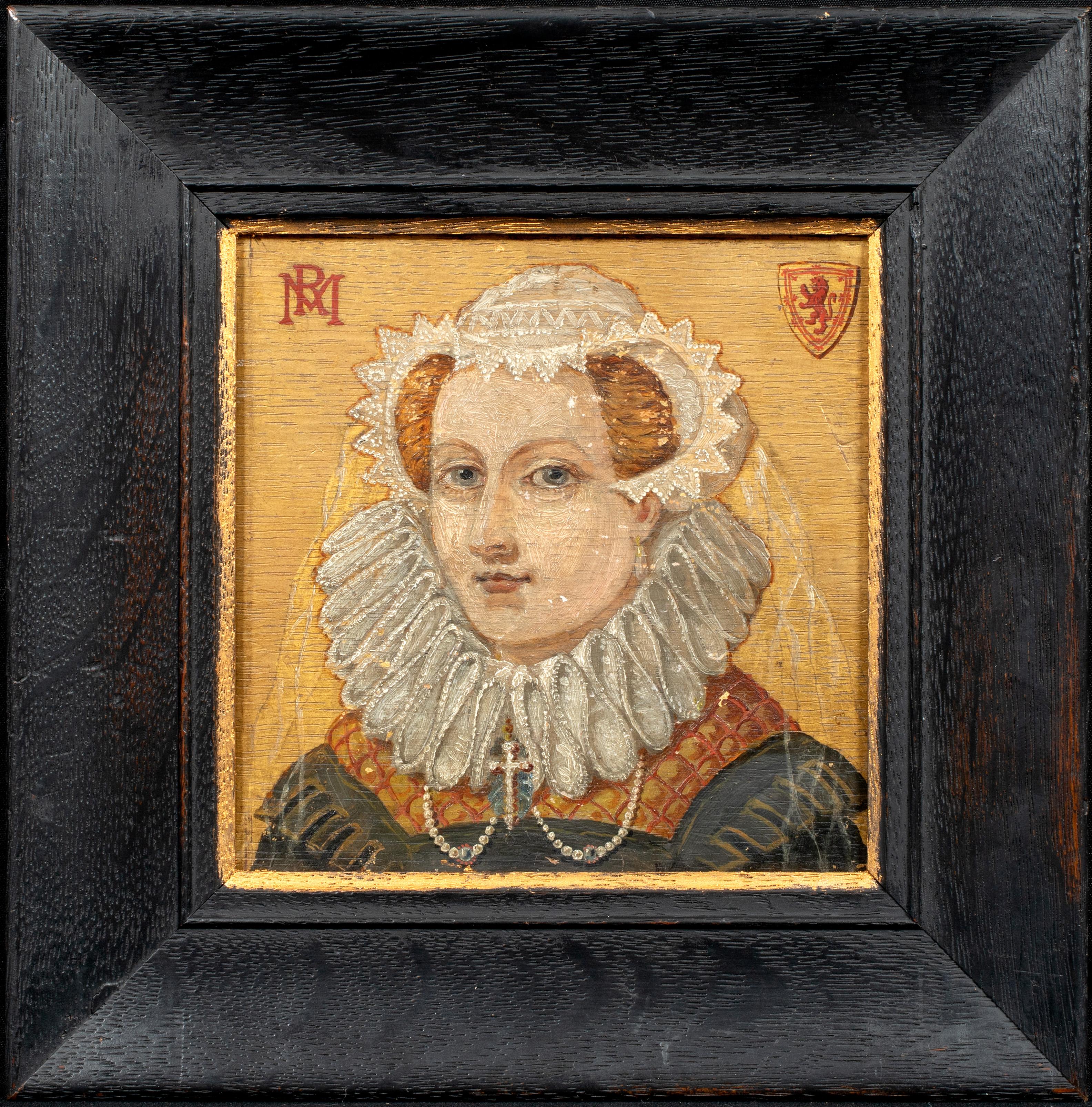 Unknown Portrait Painting - Portrait of Queen Mary Of Scots (1542-1487) - Arts & Crafts Movement